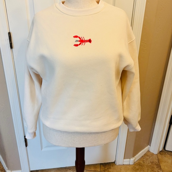 Bailey Rose Lobster Sweatshirt in Green Women’s Size Medium Preppy Cool Girl - Picture 4 of 8